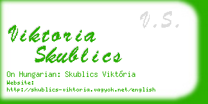 viktoria skublics business card